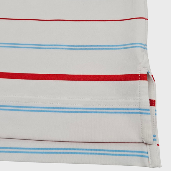 FootJoy Shirt Mens Large Golf Polo Stripes Plantation Course Edisto White Red - Picture 10 of 15